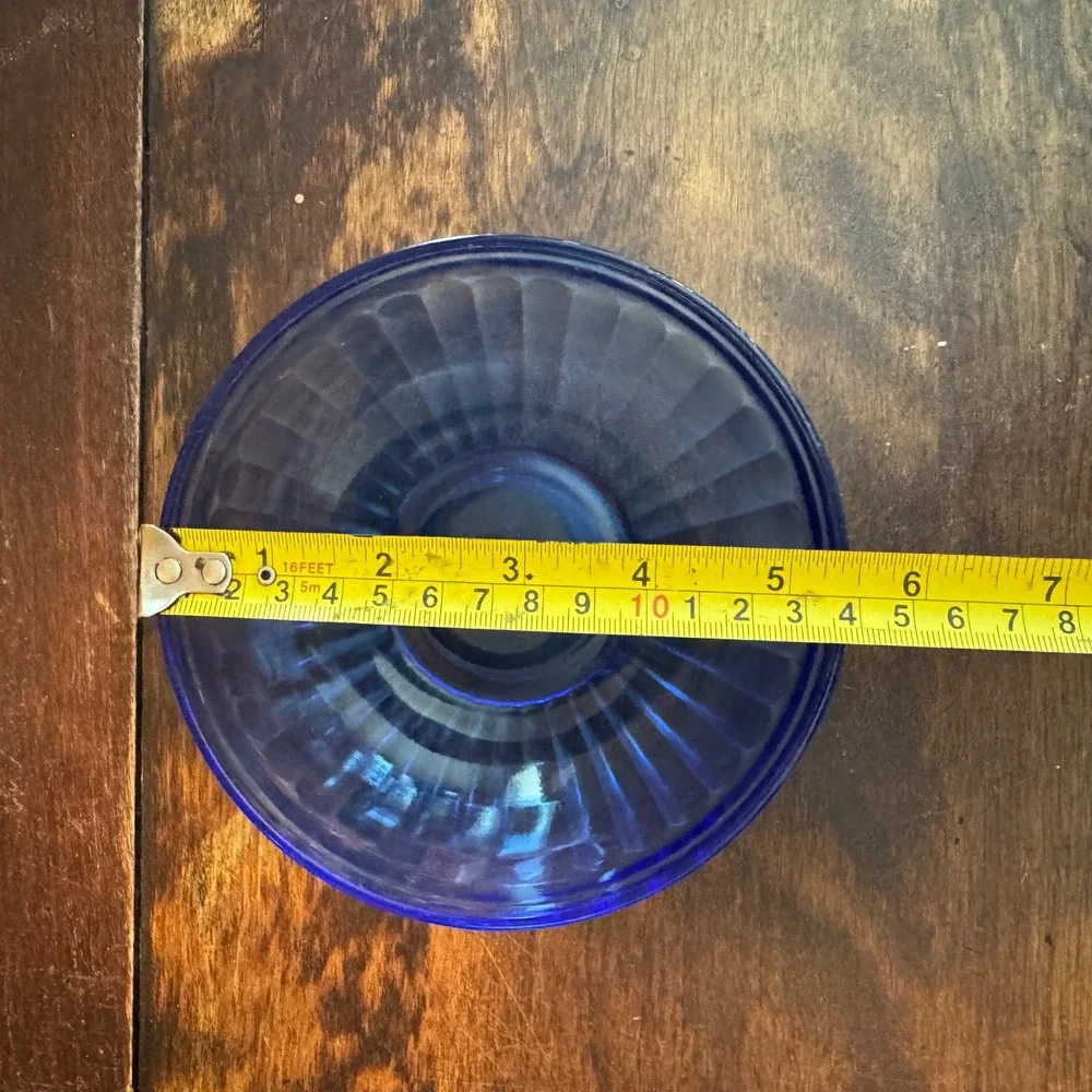Vintage Cobalt Blue Opaque Glass Bowl 5.5 inches‎